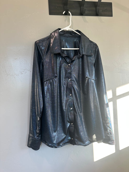 Black Sparkle Rodeo Shirt